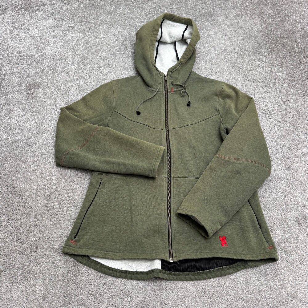 Chrome Industries Issued Fleece Hoodie Jacket Mens Large Green Full Zip Commuter